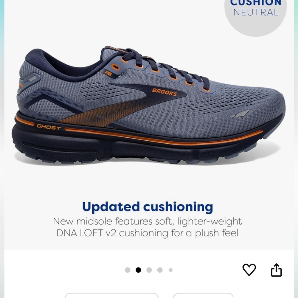New in box Men’s Brooks Ghost 15 size 9 wide